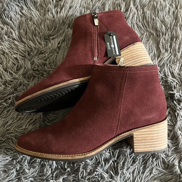 Ecco Shape 35 Sartorelle Ankle Bootie Water Resistant Andorra Red Suede EU 38 - Picture 4 of 8